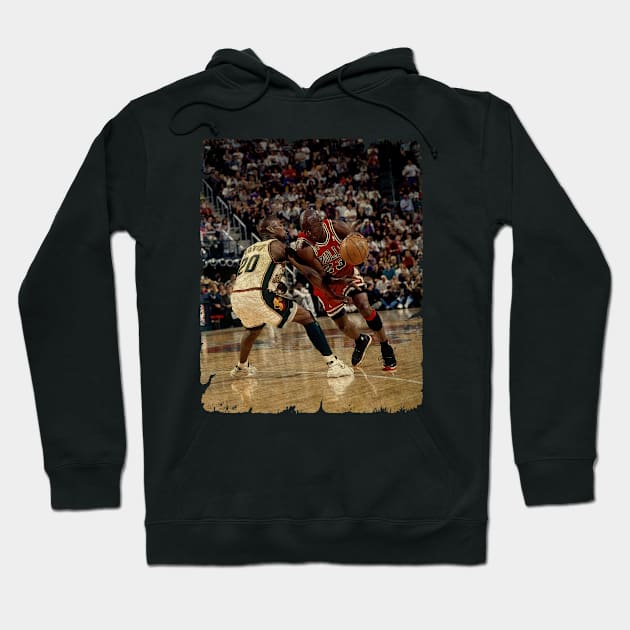 Michael Jordan vs Gary Payton in The 1996 NBA Finals Hoodie by Wendyshopart